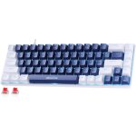 Tianyi - clavier mcanique 60% avec rtroclairage bleu, clavier de jeu  68 touches, touches bleu fonc ...