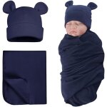 Tianyi - coton couverture d'emmaillotage avec bb chapeau de nouveau n mignon ours naissance couverture ...