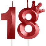 Tianyi - couronne bougies anniversaire 18 ans, rougebougies d'anniversaire personnalises, anniversaires ...