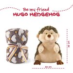 Tianyi - couverture bebe avec animal en peluche douce - plaid avec doudou petit enfant 0 1 2 3 ans - ...