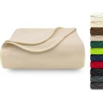 Tianyi - couverture douillette, 130x170 cm, polaire, microfibre, beige Tianyi - couverture douillette, 130x170 cm, polaire, microfibre, beige