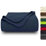 Tianyi - couverture douillette, 130x170 cm, polaire, microfibre, bleu foncé Tianyi - couverture douillette, 130x170 cm, polaire, microfibre, bleu foncé