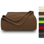 Tianyi - couverture douillette, 130x170 cm, polaire, microfibre, marron Tianyi - couverture douillette, 130x170 cm, polaire, microfibre, marron