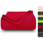 Tianyi - couverture douillette, 130x170 cm, polaire, microfibre, rouge Tianyi - couverture douillette, 130x170 cm, polaire, microfibre, rouge