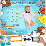 Tianyi - couverture mois pour nouveau - n mle avec cadres et n?ud papillon en hommage, tapis mois pour ...