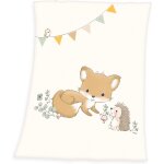Tianyi - couverture polaire microfibre baby best amis de la fort, 75 x 100 cm, polyester, beige
