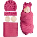 Tianyi - couverture de réception pour nouveau - né chaud pour fille avec bonnet et bandeau assortis avec ... Tianyi - couverture de réception pour nouveau - né chaud pour fille avec bonnet et bandeau assortis avec ...