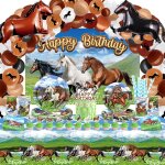 Tianyi - décoration de fête d'anniversaire de cheval ¿ cadeaux de fête de cheval, assiettes, gobelets, ... Tianyi - décoration de fête d'anniversaire de cheval ¿ cadeaux de fête de cheval, assiettes, gobelets, ...