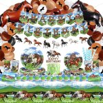 Tianyi - décoration de fête d'anniversaire de cheval ¿ cadeaux de fête de cheval, assiettes, gobelets, ... Tianyi - décoration de fête d'anniversaire de cheval ¿ cadeaux de fête de cheval, assiettes, gobelets, ...