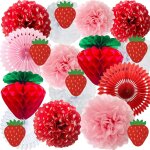Tianyi - dcorations de fte en forme de fraise, dcorations d'anniversaire en forme de fraise, guirlande ...