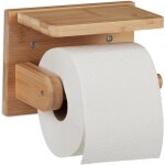 Tianyi - dérouleur papier toilette avec mini etagère, pour portable & lingettes, en bambou, hxlxp : 12x16x10 ... Tianyi - dérouleur papier toilette avec mini etagère, pour portable & lingettes, en bambou, hxlxp : 12x16x10 ...