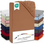 Tianyi - drap - housse 100 x 200 cm (nougat) u2013 drap de lit en jersey 100 % coton, certifi oeko - ...