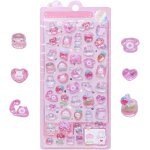 Tianyi - ensemble d'auto - collants 3d avec motifs de lapins roses, autocollants en pvc de qualit pour ...