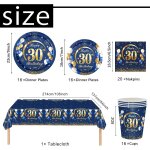 Tianyi - ensemble de vaisselle d'anniversaire jetable  happy birthday , assiettes en carton, gobelets, ...