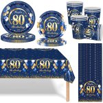 Tianyi - ensemble de vaisselle d'anniversaire jetable  happy birthday , assiettes en carton, gobelets, ...