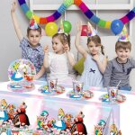 Tianyi - ensemble de vaisselle d'anniversaire princesse, alice décorations et accessoires de fête pour ... Tianyi - ensemble de vaisselle d'anniversaire princesse, alice décorations et accessoires de fête pour ...