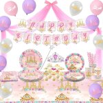 Tianyi - fournitures de fête de princesse, comprend bannière, assiette, du tulle, ballons, serviettes, ... Tianyi - fournitures de fête de princesse, comprend bannière, assiette, du tulle, ballons, serviettes, ...