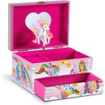 Tianyi - galupy unicorn - bote  bijoux musicale fille avec figurine galupy et nombreux rangements, ...