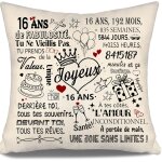 Tianyi - housse de coussin 16 ans de fabulosité - cadeau d'anniversaire pour fille, garçon, fils, petite ... Tianyi - housse de coussin 16 ans de fabulosité - cadeau d'anniversaire pour fille, garçon, fils, petite ...