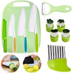 Tianyi - kit cuisine enfant avec couteau montessori, y eplucheur forme couteau froiss, planche  dcouper ...