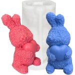 Tianyi - moule a bougie gant en silicone en forme de lapin rose - 3d pour femme - cadeau d'anniversaire ...