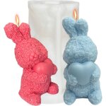 Tianyi - moule a bougie gant en silicone en forme de lapin rose - 3d pour femme - cadeau d'anniversaire ...