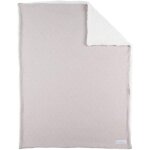 Tianyi - noukie's - couverture plaid pour bb en tricot sherpa 75x100 cm - 100% coton bio, douce, chaude, ...