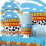 Tianyi - nuage blanc et ciel bleu de vaisselle de fête pour 20e anniversaire d'invités, nappes, assiettes, ... Tianyi - nuage blanc et ciel bleu de vaisselle de fête pour 20e anniversaire d'invités, nappes, assiettes, ...
