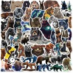 Tianyi - ours artistique autocollants 50 pcs cool autocollants esthtiques pour bouteilles d'eau ordinateur ...