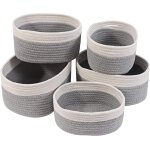 Tianyi - panier rangement, lot de 5 panier de rangement tresss en coton, corbeille rangement pour salle ...