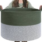 Tianyi - panier de rangement tress pour chambre d'enfant, grand sapin de nol, couvertures, jouets de ...