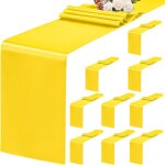 Tianyi - paquet de 10 chemins de table jaunes, chemins de table en satin, chemins de table en soie 30x ... Tianyi - paquet de 10 chemins de table jaunes, chemins de table en satin, chemins de table en soie 30x ...