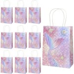 Tianyi - paquet de 10 sacs de fte de sirne, 15 * 8 * 21 cm sacs en papier de bonbons avec poignes, ...