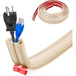 Tianyi - petit passe - cbles flexible, autocollant, 3 m x 2 cm, cache - cble flexible, facile a couper, ...
