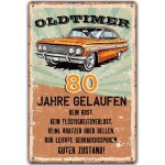Tianyi - plaque en mtal vintage avec inscription  80 ans  - cadeau pour homme de 80 ans - dcoration ...