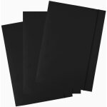 Tianyi - porte - documents en carton, avec elastique, 300 g, noir, a4, 9077, 1 jeu de 25 pices
