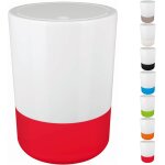 Tianyi - poubelle a bascule de salle de bain moji 5l rouge & blanc Tianyi - poubelle a bascule de salle de bain moji 5l rouge & blanc