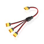 Tianyi - rallonge rpartiteur xt60 - 1 prise femelle vers 3 fiches - 12 awg - xt60 - pour panneau solaire, ...