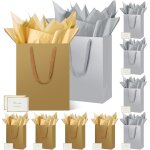 Tianyi - sac cadeau, 10 pices 12. 59  papier emballage cadeau anniversaire, vertical pochette cadeau ...