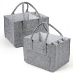 Tianyi - sac en feutre shopper avec compartiments, pliable et robuste sac de course, 30l panier courses ...