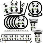 Tianyi - set de fte panda, 10 invits set de vaisselle panda, vaisselle de fte panda, vaisselle d'anniversai ...