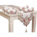 Tianyi - sets de table chemins de table rose - 30x45cm napperons - brodé floral conception pour banquet ... Tianyi - sets de table chemins de table rose - 30x45cm napperons - brodé floral conception pour banquet ...