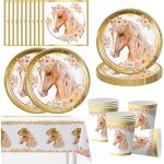 Tianyi - set de vaisselle de fête motif cheval - décoration d'anniversaire - avec nappes pour 10 invités ... Tianyi - set de vaisselle de fête motif cheval - décoration d'anniversaire - avec nappes pour 10 invités ...