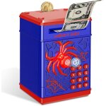 Tianyi - spider tirelire pour enfant, tirelire electronique coffre fort avec code de scurit et musique, ...