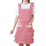 Tianyi - tablier de cuisine mignon pour femme avec poches - tablier de chef rglable en coton - pour ...