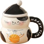 Tianyi - tasse chat avec couvercle 400 ml cat mug chats déco cadeau céramique tasse a thé noël tasse ... Tianyi - tasse chat avec couvercle 400 ml cat mug chats déco cadeau céramique tasse a thé noël tasse ...