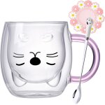 Tianyi - tasse chat verre verres a double paroi chat avec anse rose tasse a café tasses tasses verres ... Tianyi - tasse chat verre verres a double paroi chat avec anse rose tasse a café tasses tasses verres ...