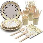 Tianyi - vaisselle pour fte d'anniversaire d'enfant, ensemble de 160 assiettes en carton set de vaisselle ...