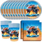 Tianyi - vaisselle de fte truck vaisselle d'anniversaire pour enfants truck vaisselle jetable gobelets ...