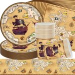 Tianyi - vaisselle pirate anniversaire, vaisselle pirate, kit de pirate vaisselle d'anniversaire, dcoration ...